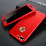 Wholesale iPhone 7 Plus TPU Full Cover Hybrid Case (Red)
